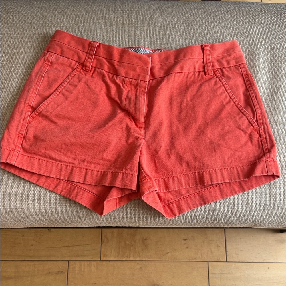 J. Crew Low rise Waist Coral Shorts